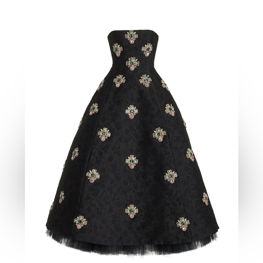 CAROLINA HERRERA
Strapless crystal-embellished embroidered cloqué gown - Picture 9 of 12
